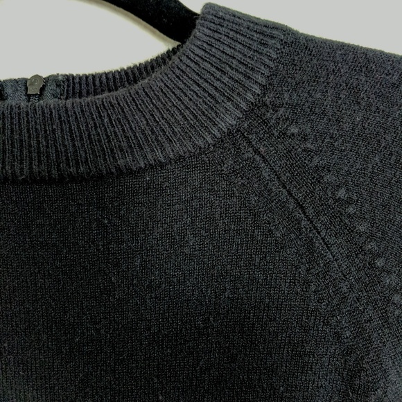 Vintage Black Crewneck Mockneck Sweater Classic - Picture 3 of 4
